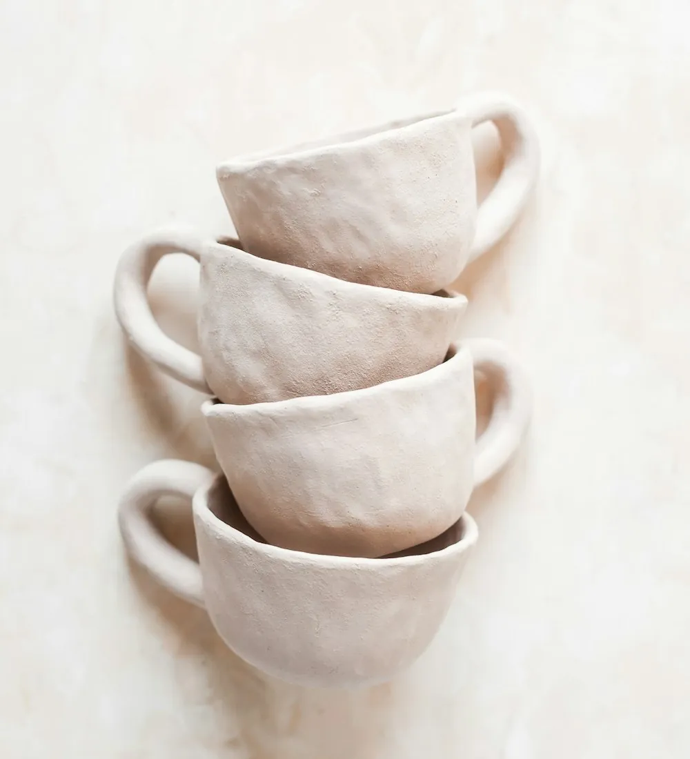 Kaffeetasse mit kräftigem Henkel und matter Glasur